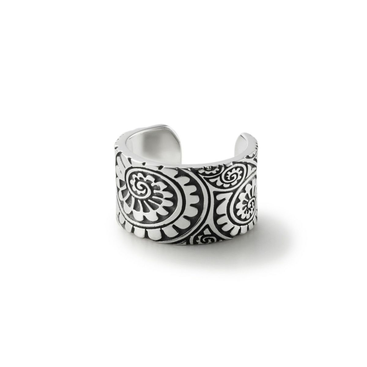 Vine Pattern Ear Cuff - L - SILVER