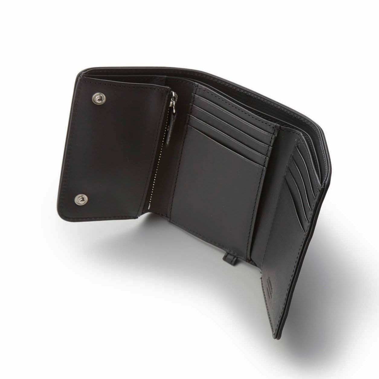 Vine Pattern Three Fold Wallet - BLACK | GARNI ONLINE STORE 