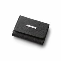 Vine Pattern Three Fold Wallet - BLACK | GARNI ONLINE STORE