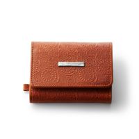 Vine Pattern Three Fold Wallet - BROWN | GARNI ONLINE STORE