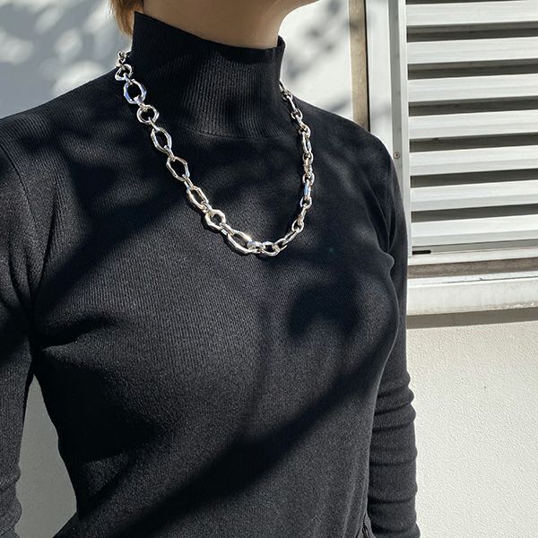 GARNI ガルニ Crockery Mix Chain Pierce Crockery Mix Chain Necklace