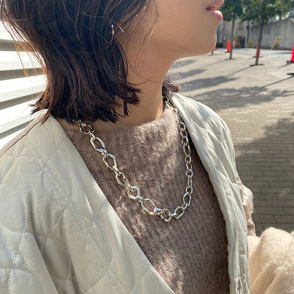 GARNI ガルニ Crockery Mix Chain Pierce Crockery Mix Chain Necklace