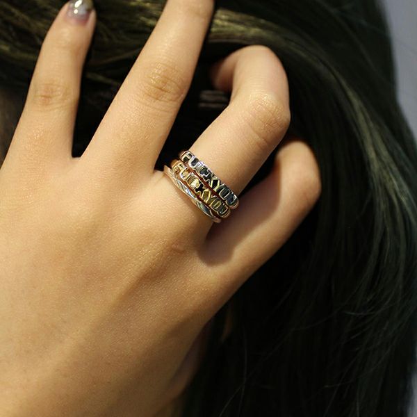 BlackWeirdos × GARNI」K10 FUCKYOU Ring | GARNI ONLINE STORE