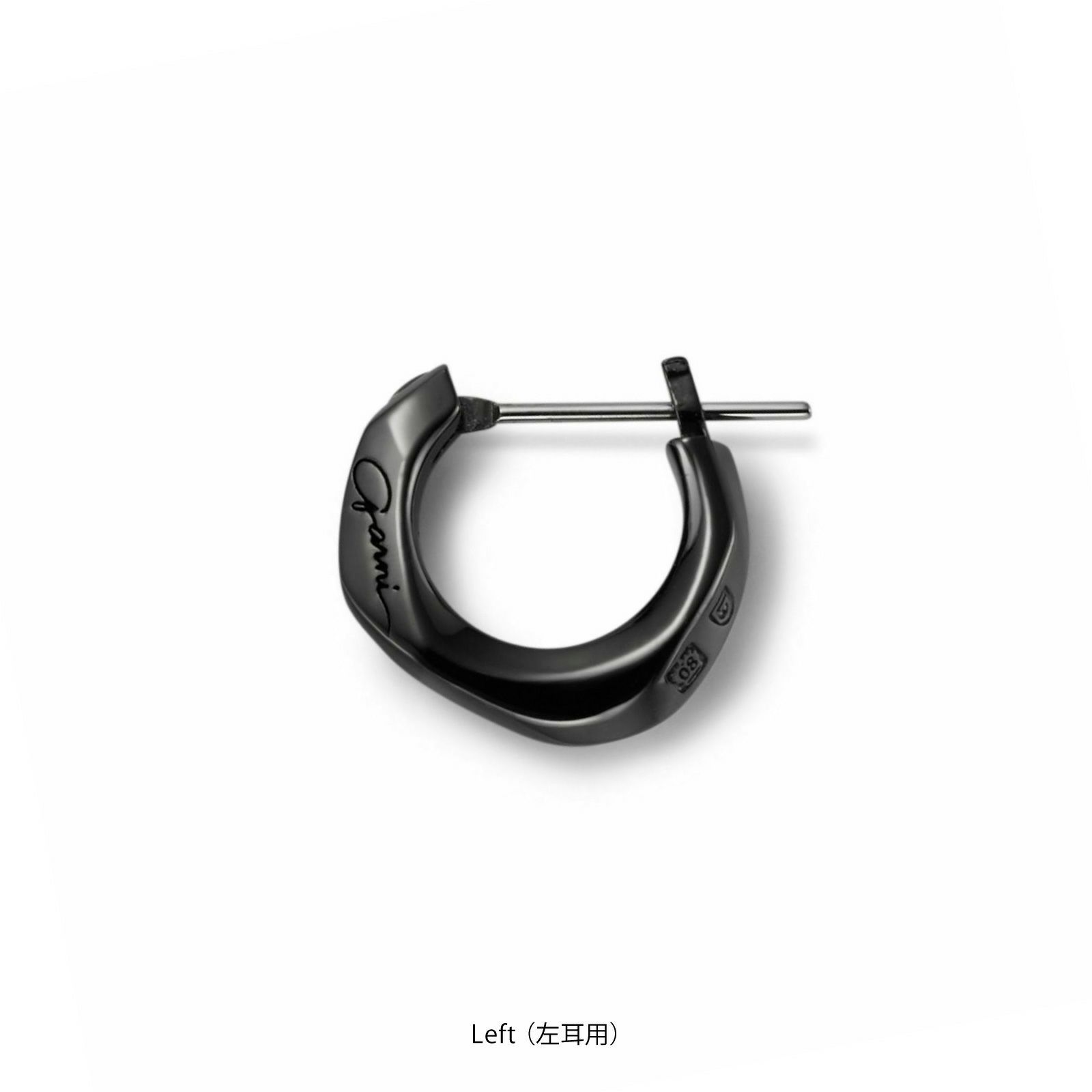GARNI Crockery Pierce - Lブラック フープピアス ガルニ GARNI - 【取り寄せ】【片耳用】フープピアス / Eternal Pierce
