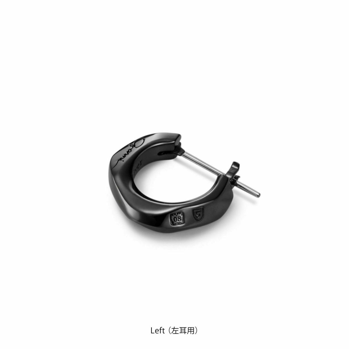 GARNI フープピアス 黒　左右 BLACK EDITION | GARNI ONLINE STORE