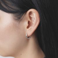 GARNI Crockery Pierce - L [2 pcs set]両耳用 GARNI - 【残り一点】Crockery Bamboo Pierce(SILVER) | ACRMTSM