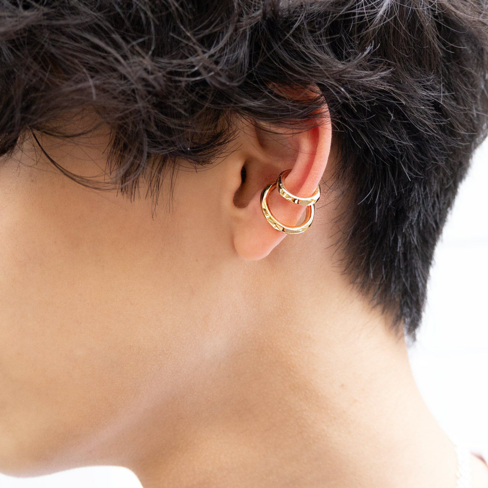 Crockery Hoop Ear Cuff - S - GOLD | GARNI ONLINE STORE