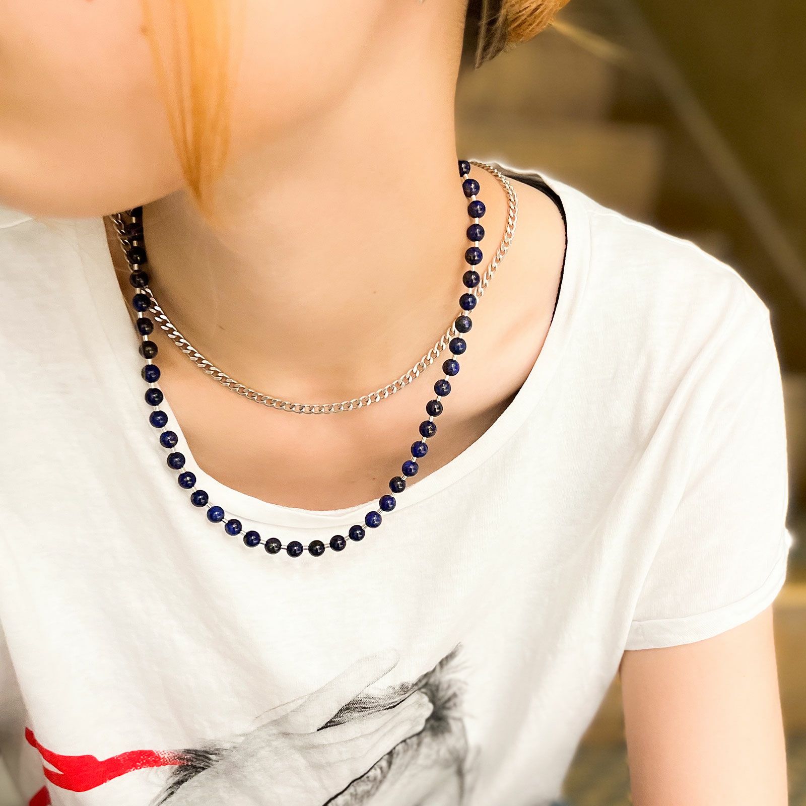 Stone Ball Chain Necklace | GARNI ONLINE STORE