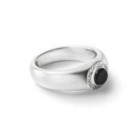 GARNI シルバー ツイストリング ブラックストーン　18号 Round Stone Ring - S | GARNI ONLINE STORE