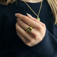 K18 Signet Ring - No.2 | GARNI ONLINE STORE