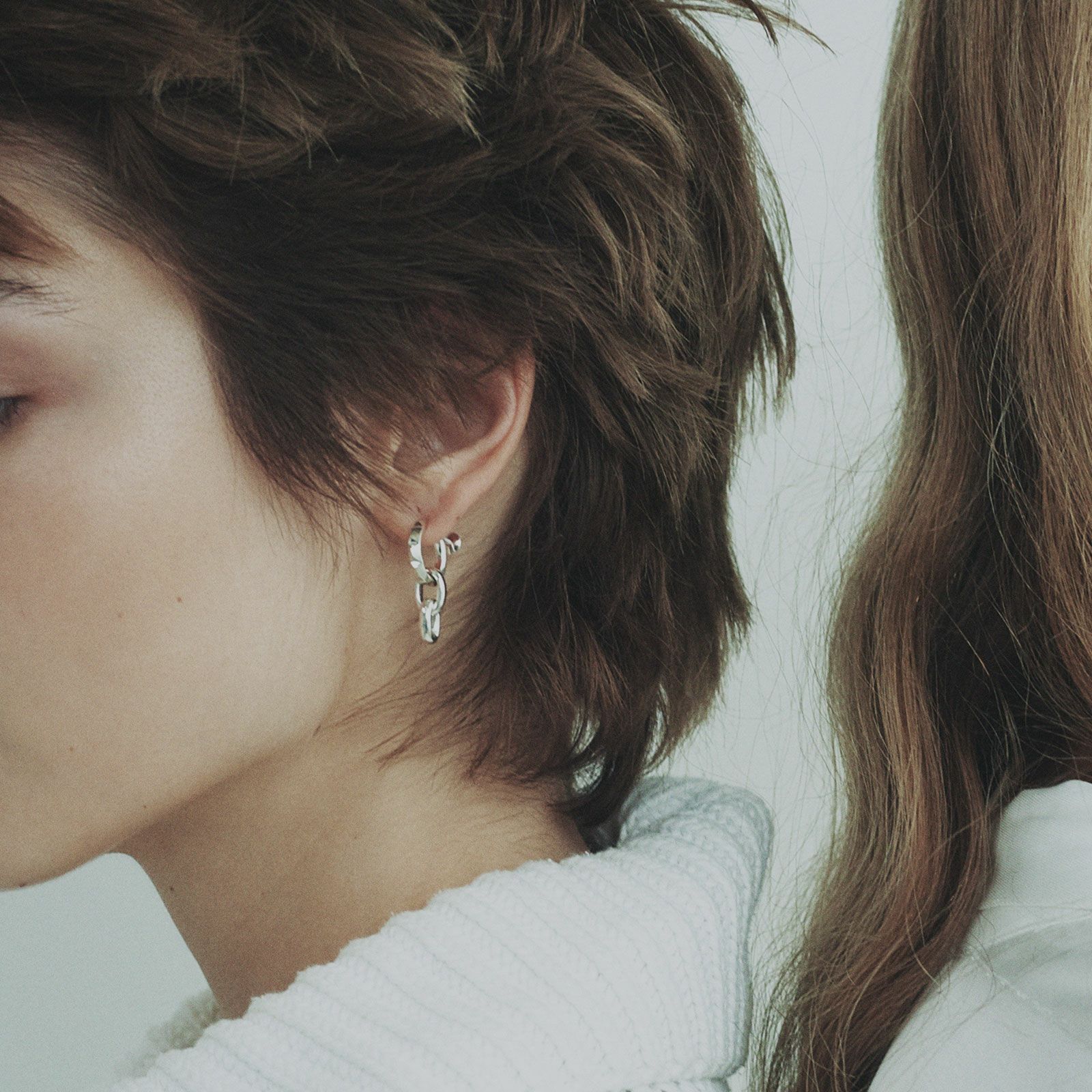 Clash Combi Chain Earring - No.2 | GARNI ONLINE STORE