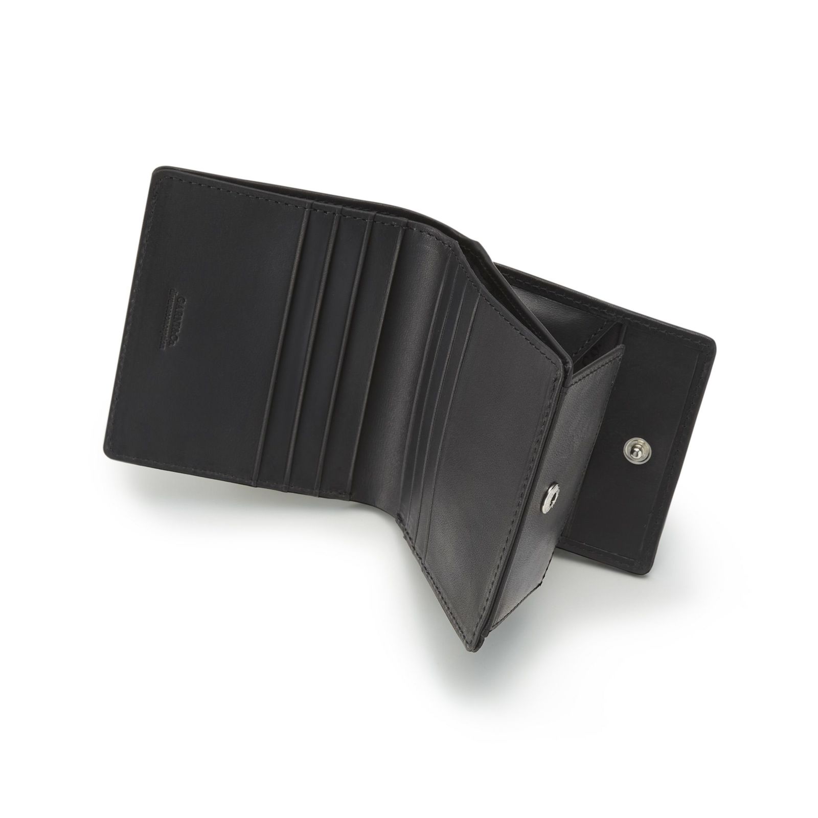 Vine Pattern Mini Fold Wallet - BLACK | GARNI ONLINE STORE