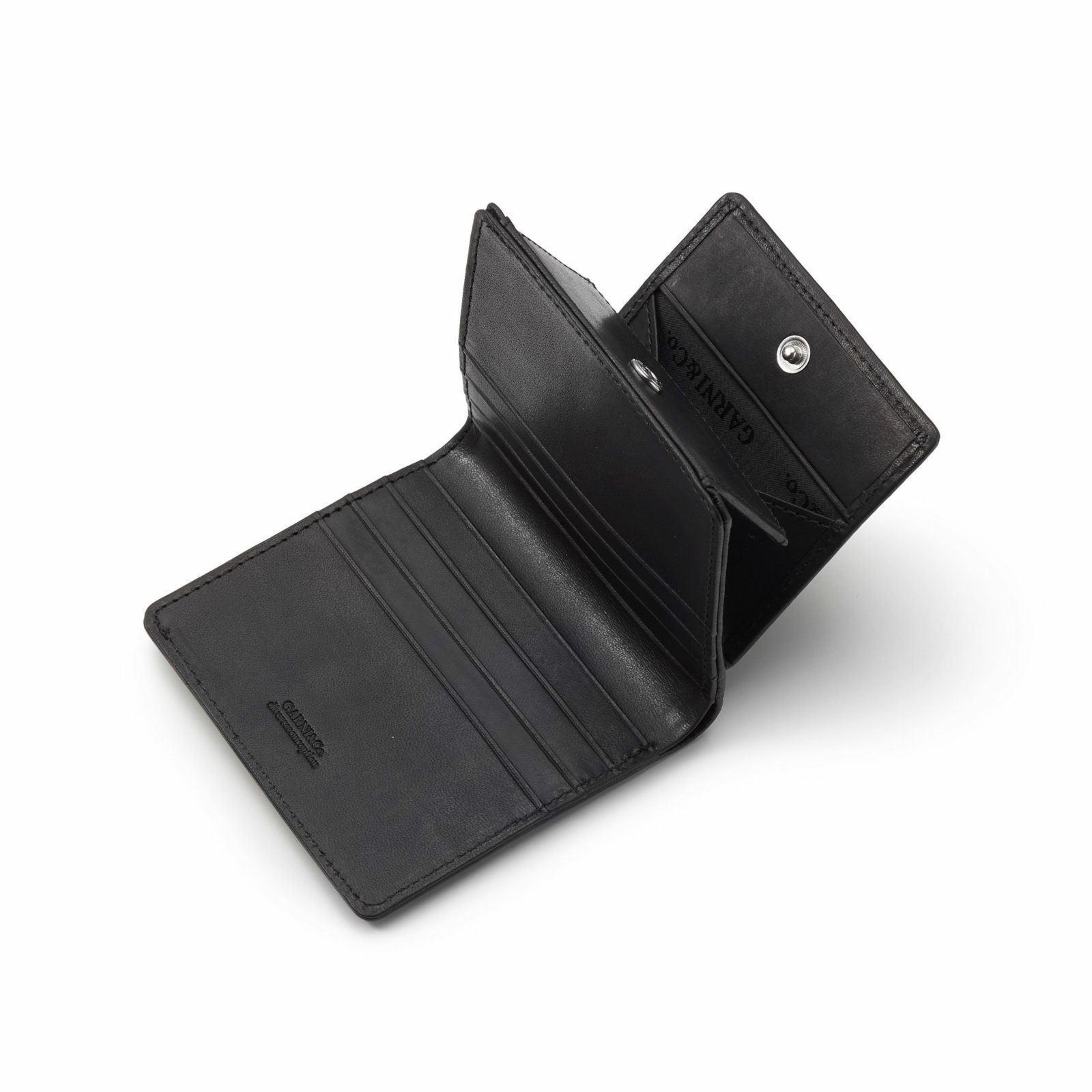 Vine Pattern Mini Fold Wallet - BLACK | GARNI ONLINE STORE