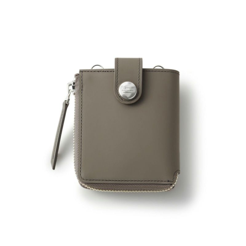 Rubber Zip Fold Wallet - GRAY | GARNI ONLINE STORE