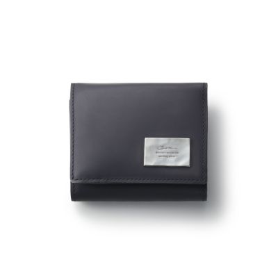 Rubber Mini Three Fold Wallet - BLACK