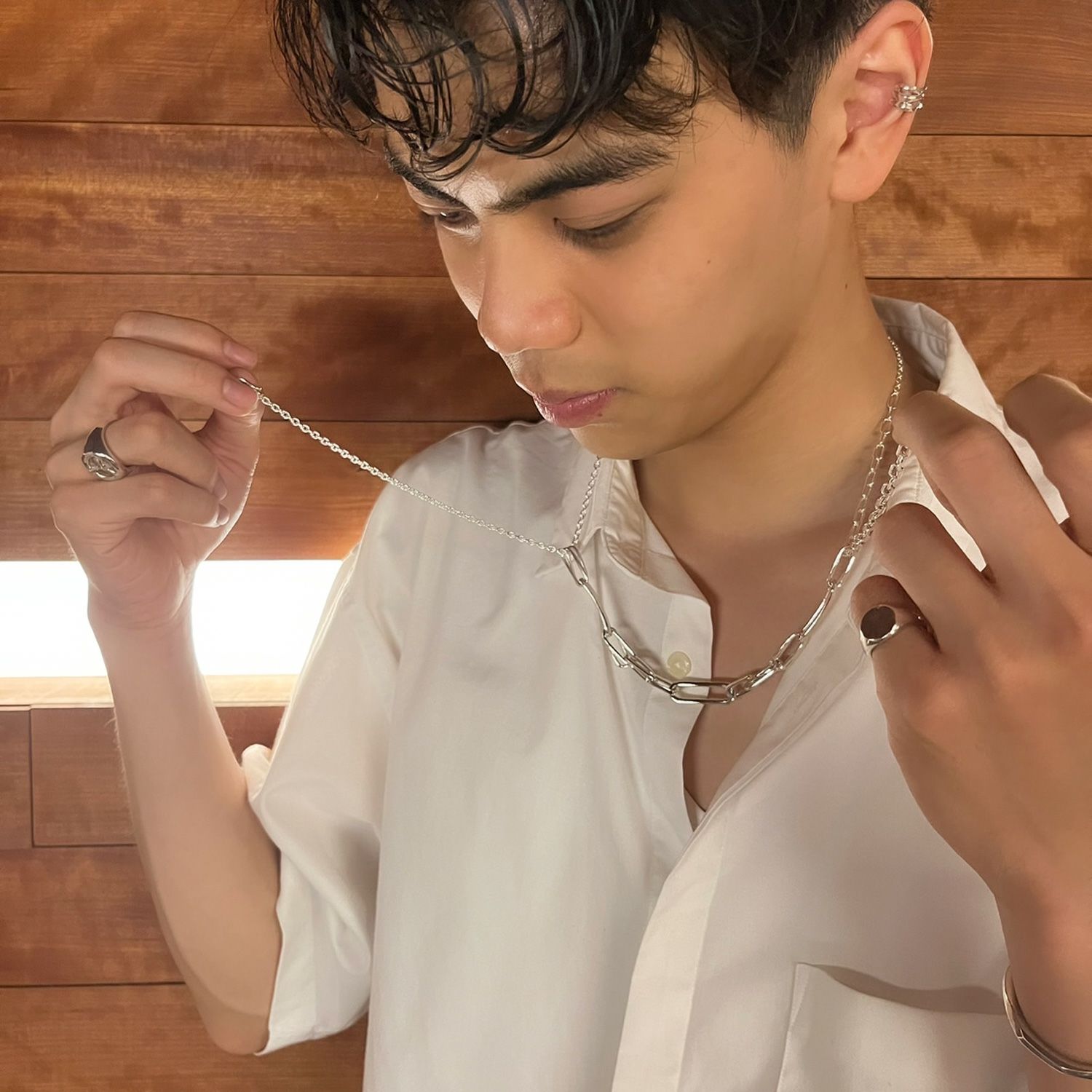 GARNI ダグネックレス シルバー VIRGOwearworks】GARNI×VIRGOwearworks「CROSS V GEM」 - V