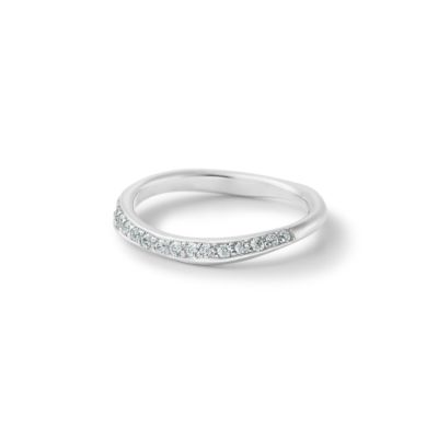 Grace Ring with half dia・プラチナ
