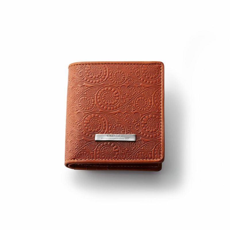 Vine Pattern Mini Fold Wallet   BROWN   GARNI ONLINE STORE