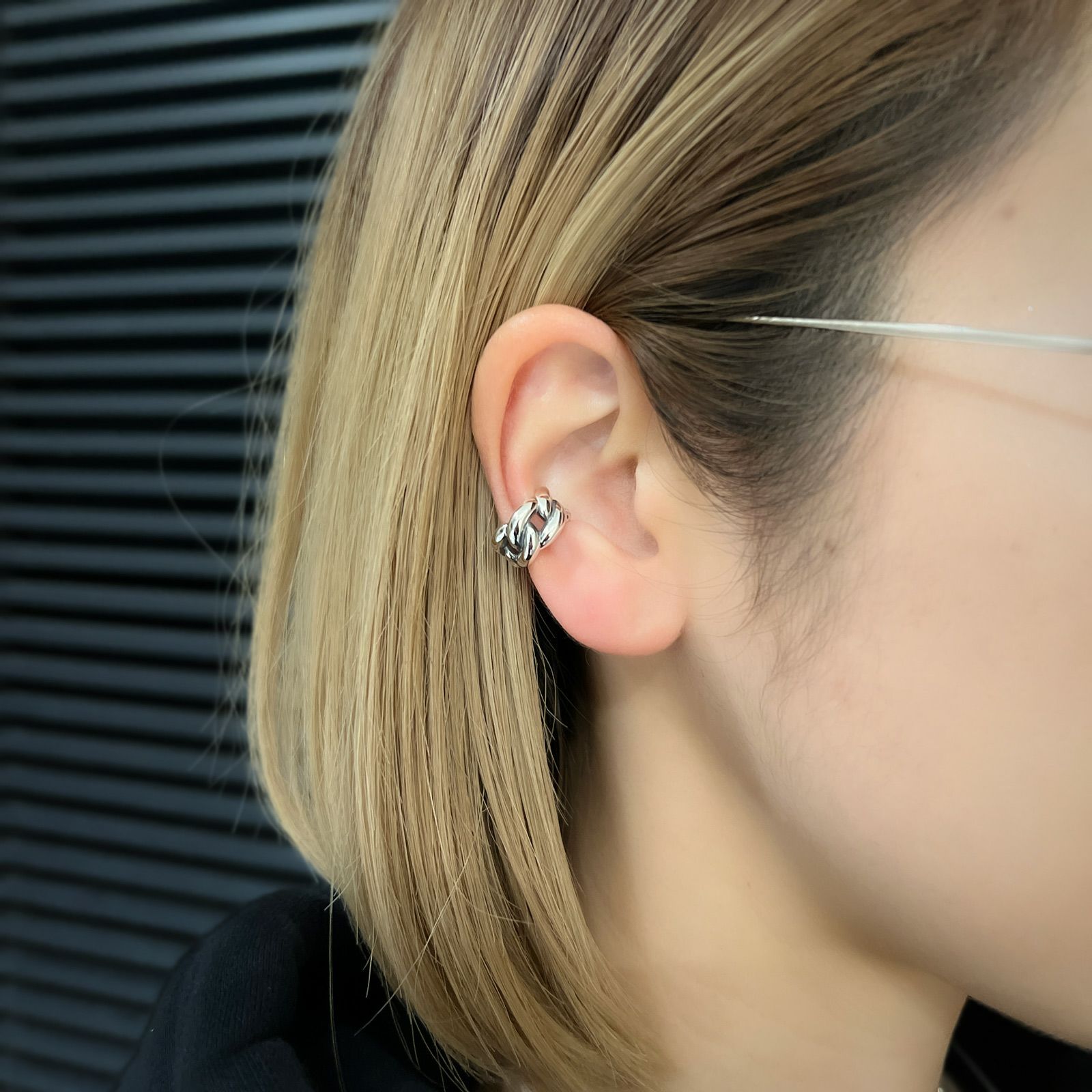 Curb Chain Ear Cuff - SILVER | GARNI ONLINE STORE