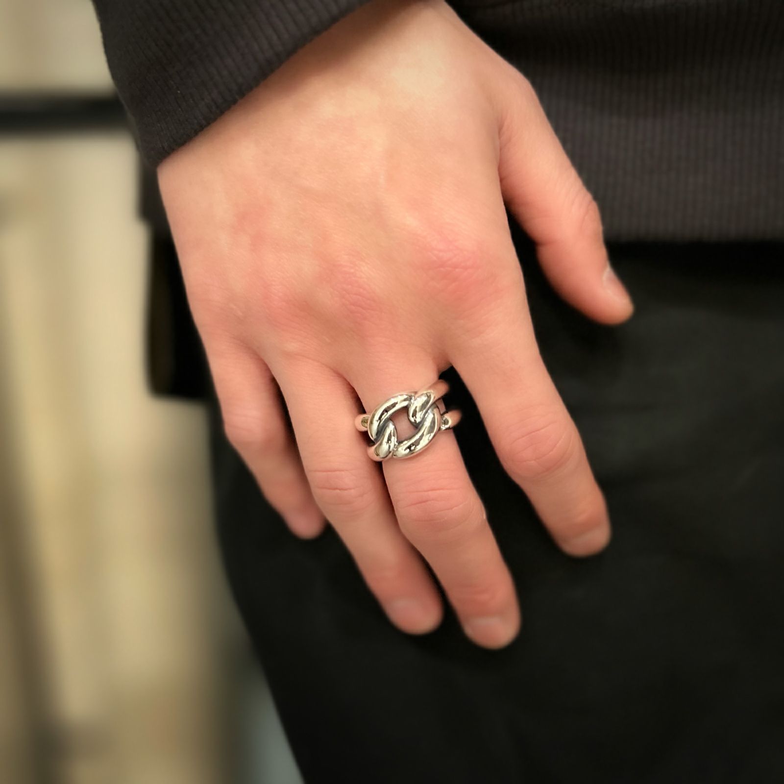 Curb Chain Ring - L | GARNI ONLINE STORE